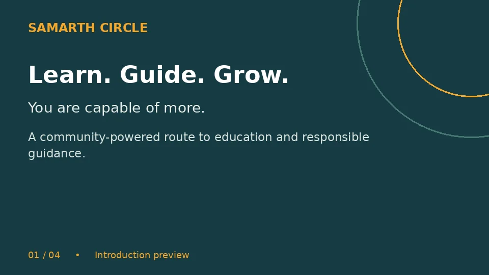 Samarth Circle: Learn. Guide. Grow.